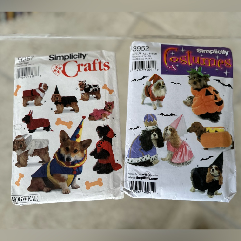 Simplicity Crafts & Costumes Patterns for dogs